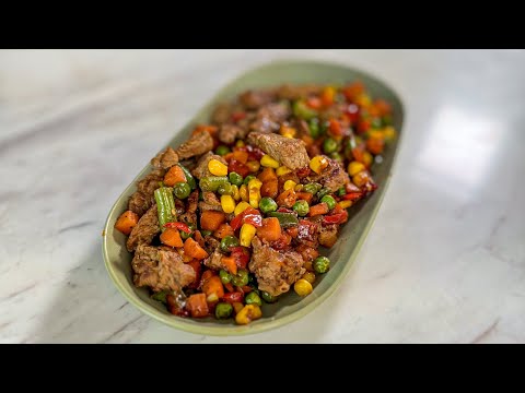 Stir-Fry de Vită cu Mix de Legume: Prânz Rapid și Sănătos